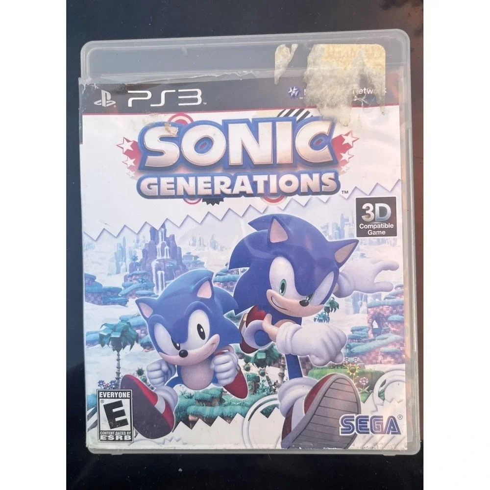 Sonic Generations Sony PlayStation 3 PS3 Video Game 3D‎ Compatible Sega Action